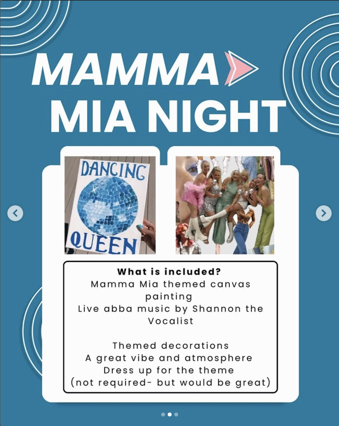 Mamma Mia Themed Night