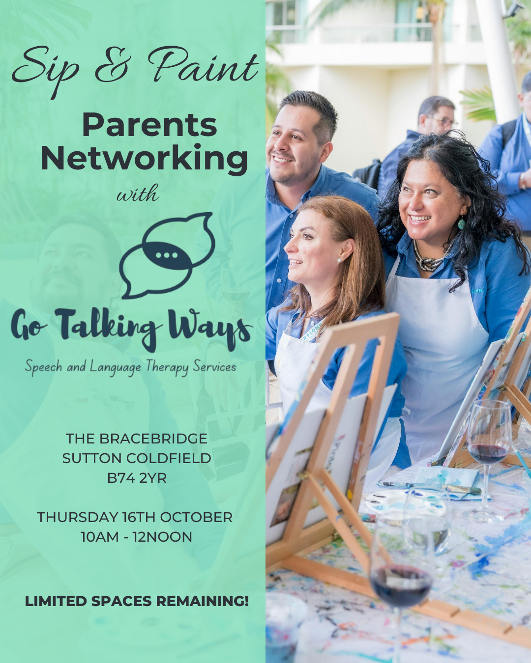 Go Talking Ways x Sip & Paint Parents Networking Event